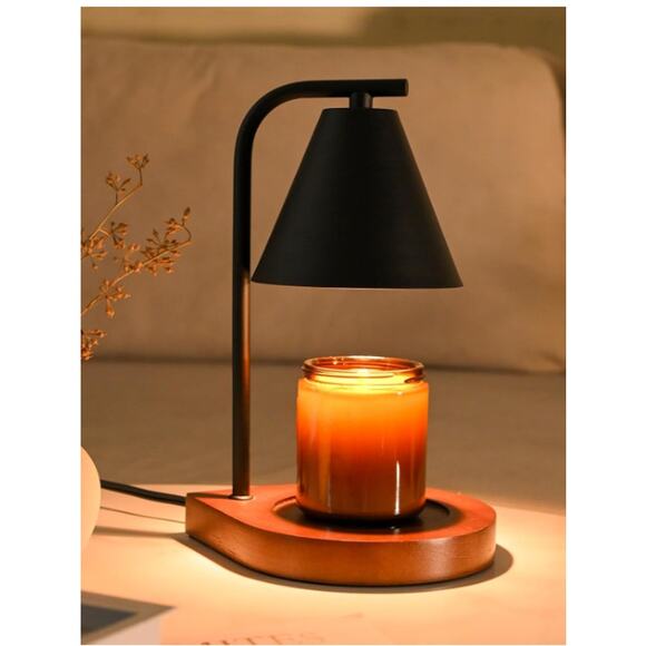 Candle Warmer Lamp Dimmable, Wax Melt with 2 Bulbs- Black - Picture 4 of 9